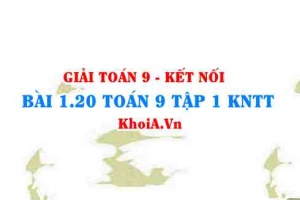Bài 1.20 SGK Toán 9 tập 1 Kết nối tri thức